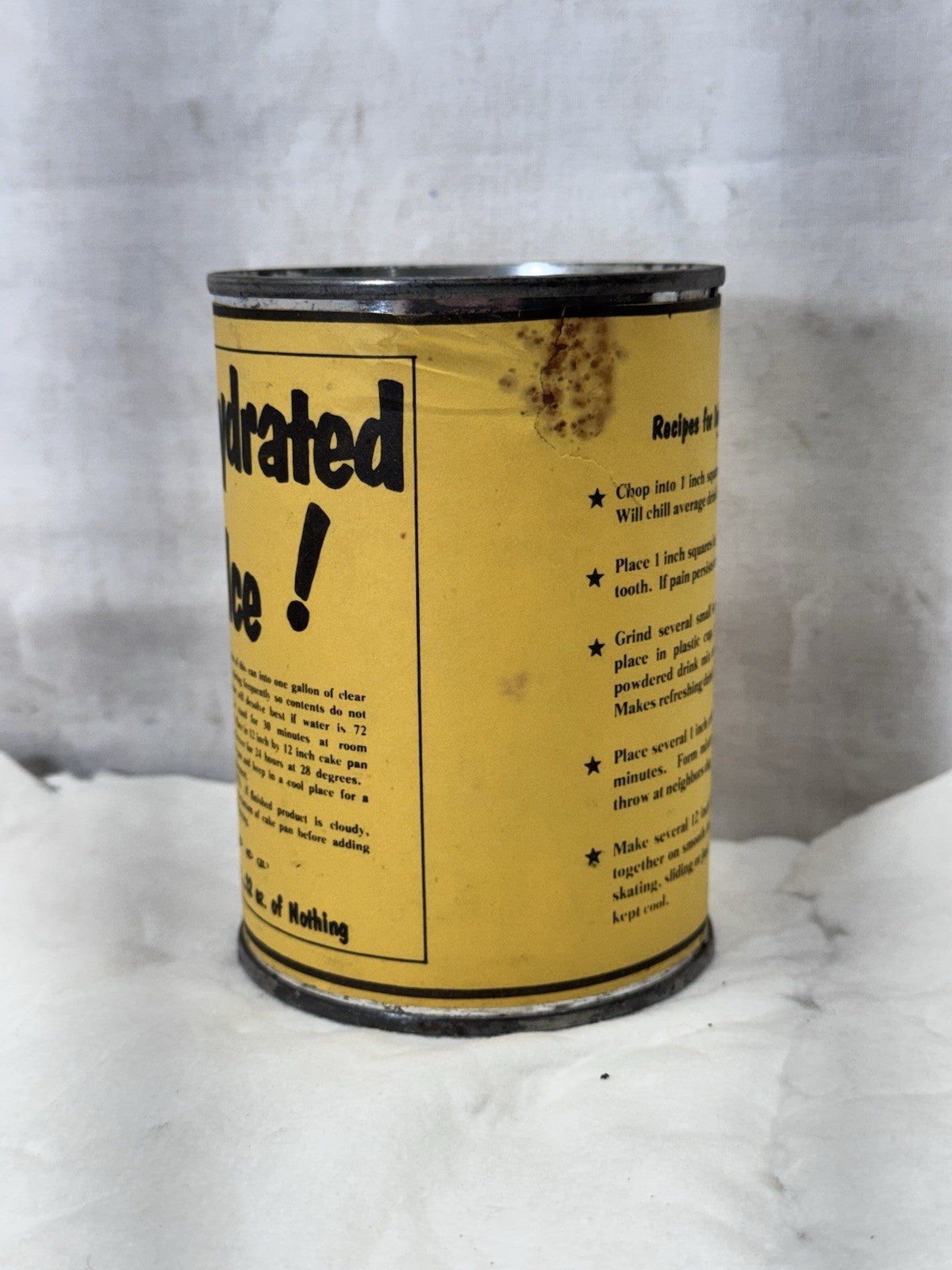 Dehydrated Ice! Gag Gift Vintage Funny #S-1907