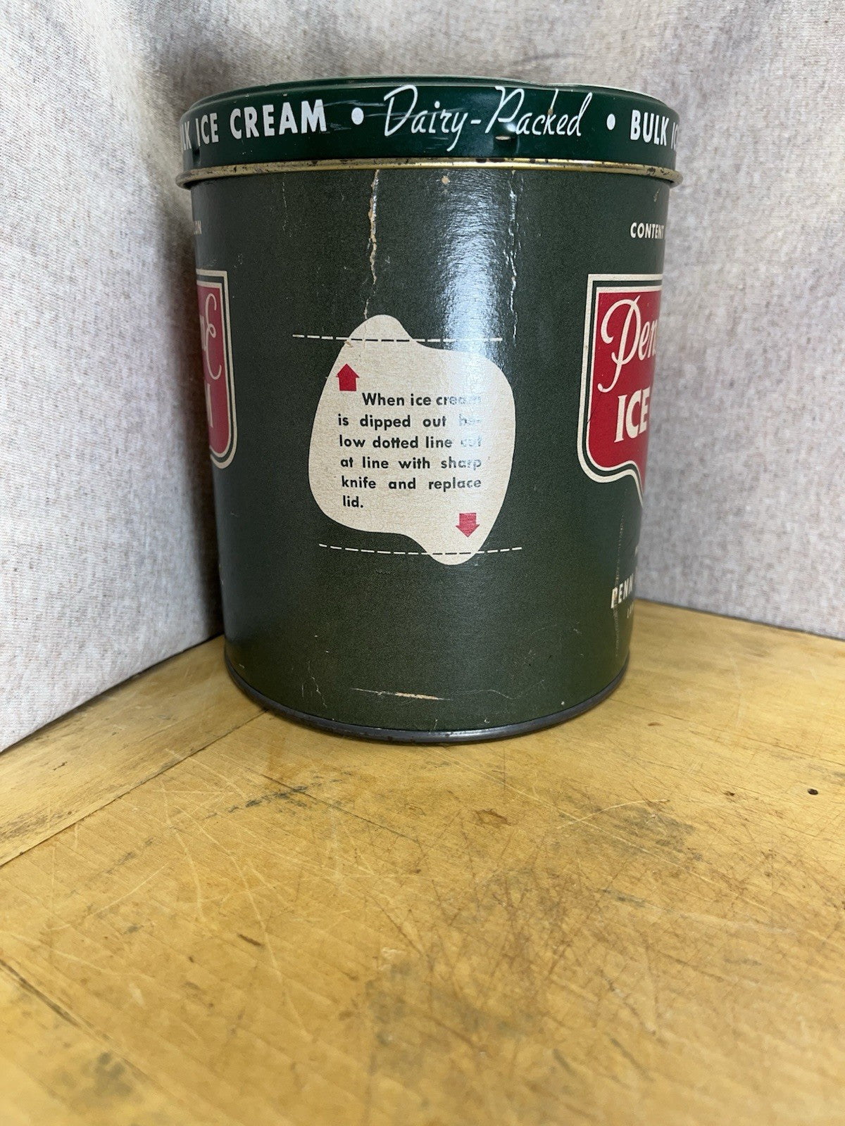 Pensupreme Vintage Ice cream Empty Tin & Cardboard 