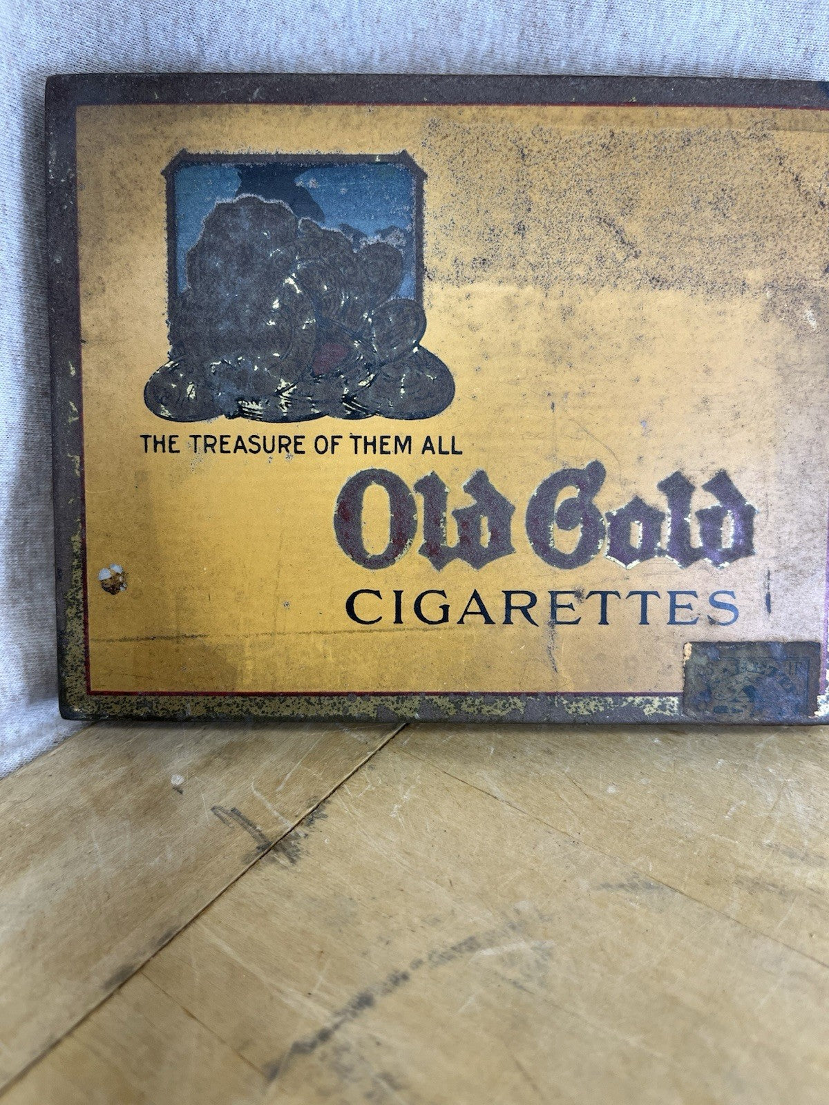 Vintage Old Gold Empty Cigarette Tin