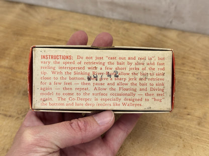 Heddon Spook River Runt Empty Box Fishing Antique #S-1528