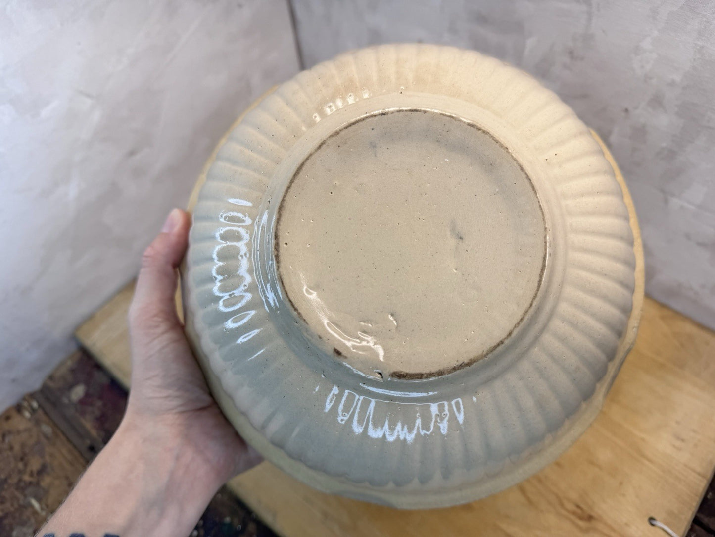 Stoneware Bowl Antique #1311