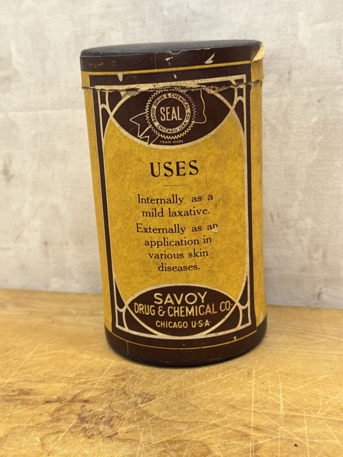 Savoy Drug & Chemical Co Container Empty Antique #1177