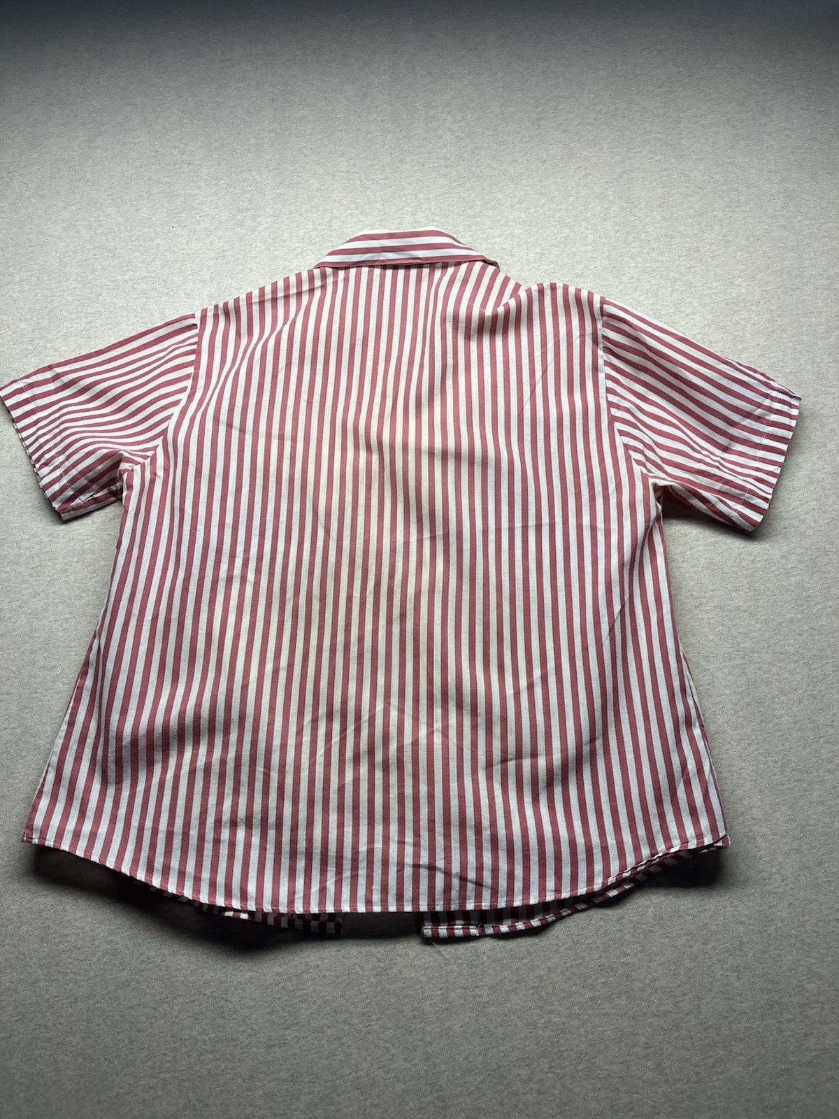 1970s, 80s Women’s Red Striped Cotton S Sleeve Alecia Shirt