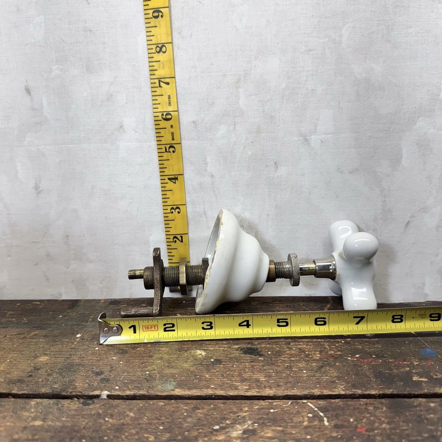 Porcelain Sink “Cold” Handle Antique