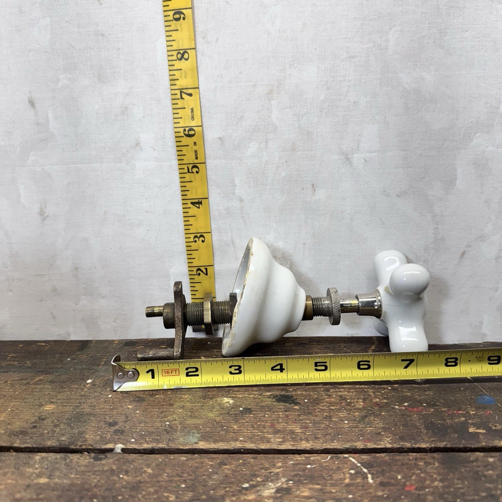 Porcelain Sink “Cold” Handle Antique