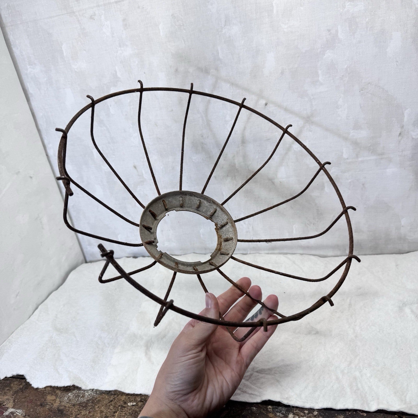 Chicken Caged Light Cover Metal Vintage Repurpose