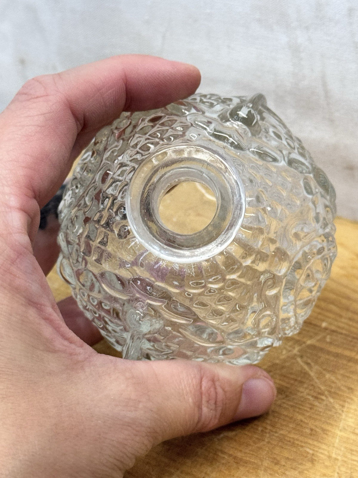 Crystal Clear Perfume Bottle Vtg #1460