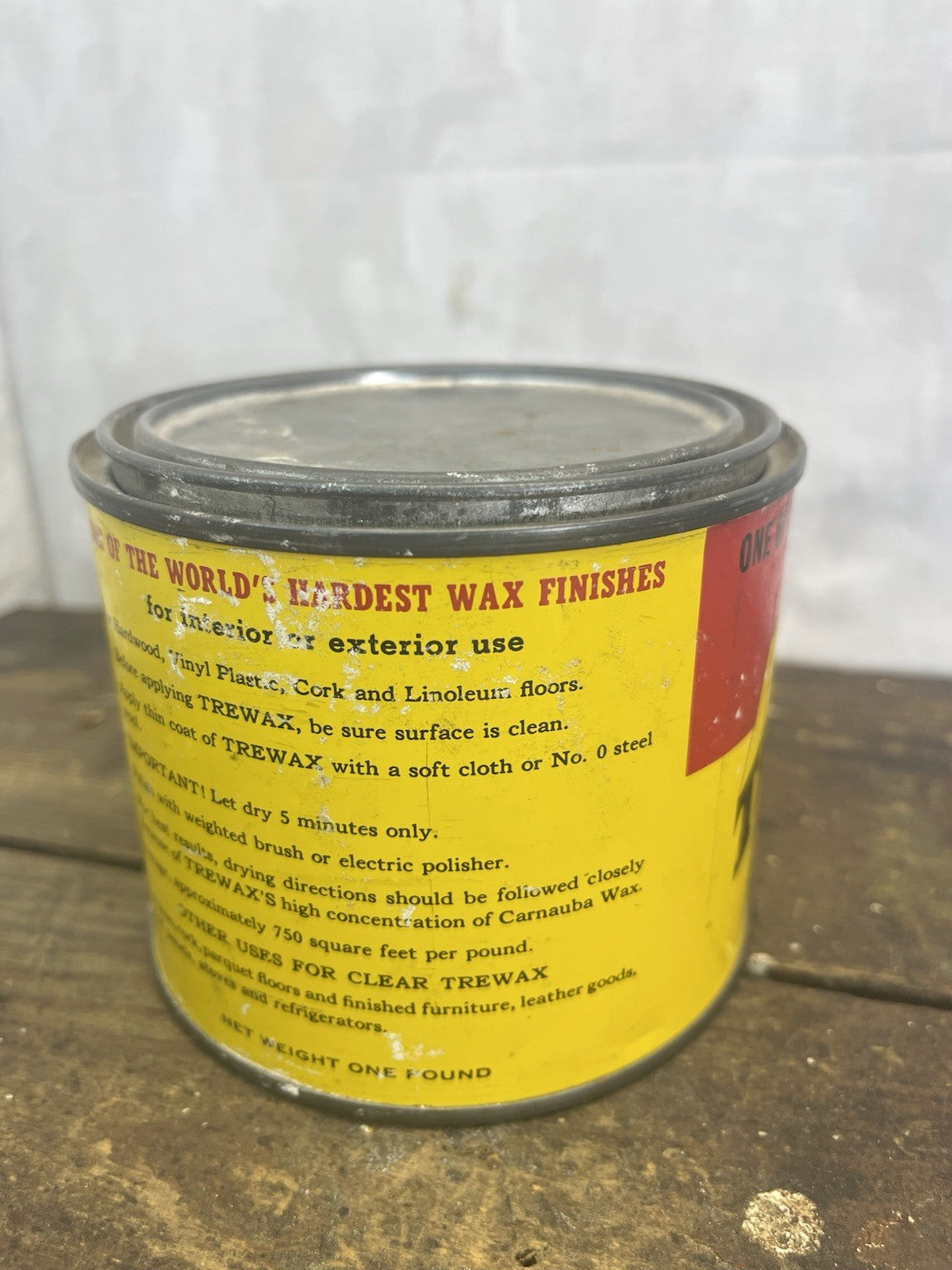 Vintage Trewax Tin Mancave