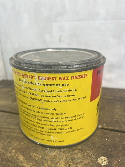 Vintage Trewax Tin Mancave
