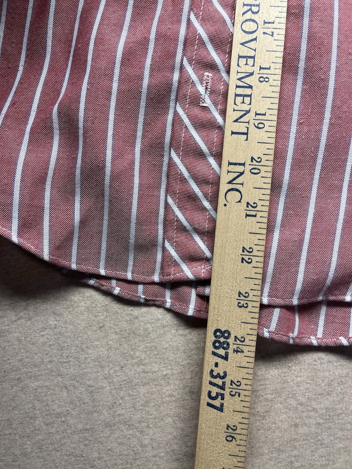 1970s, 80s Women’s L Sleeve Red Stripe Cotton Top