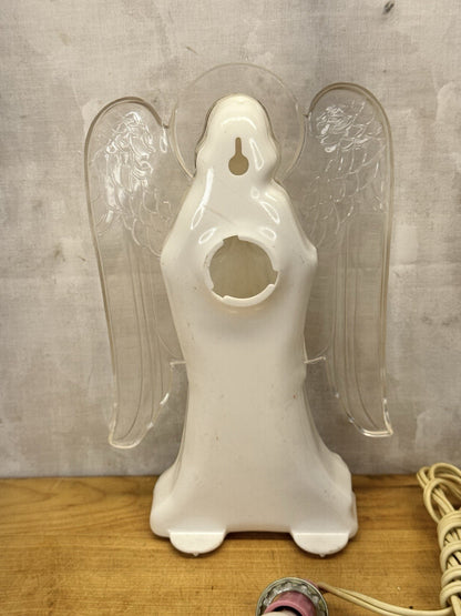 Vintage Plastic Angel Tree Topper Working #1076