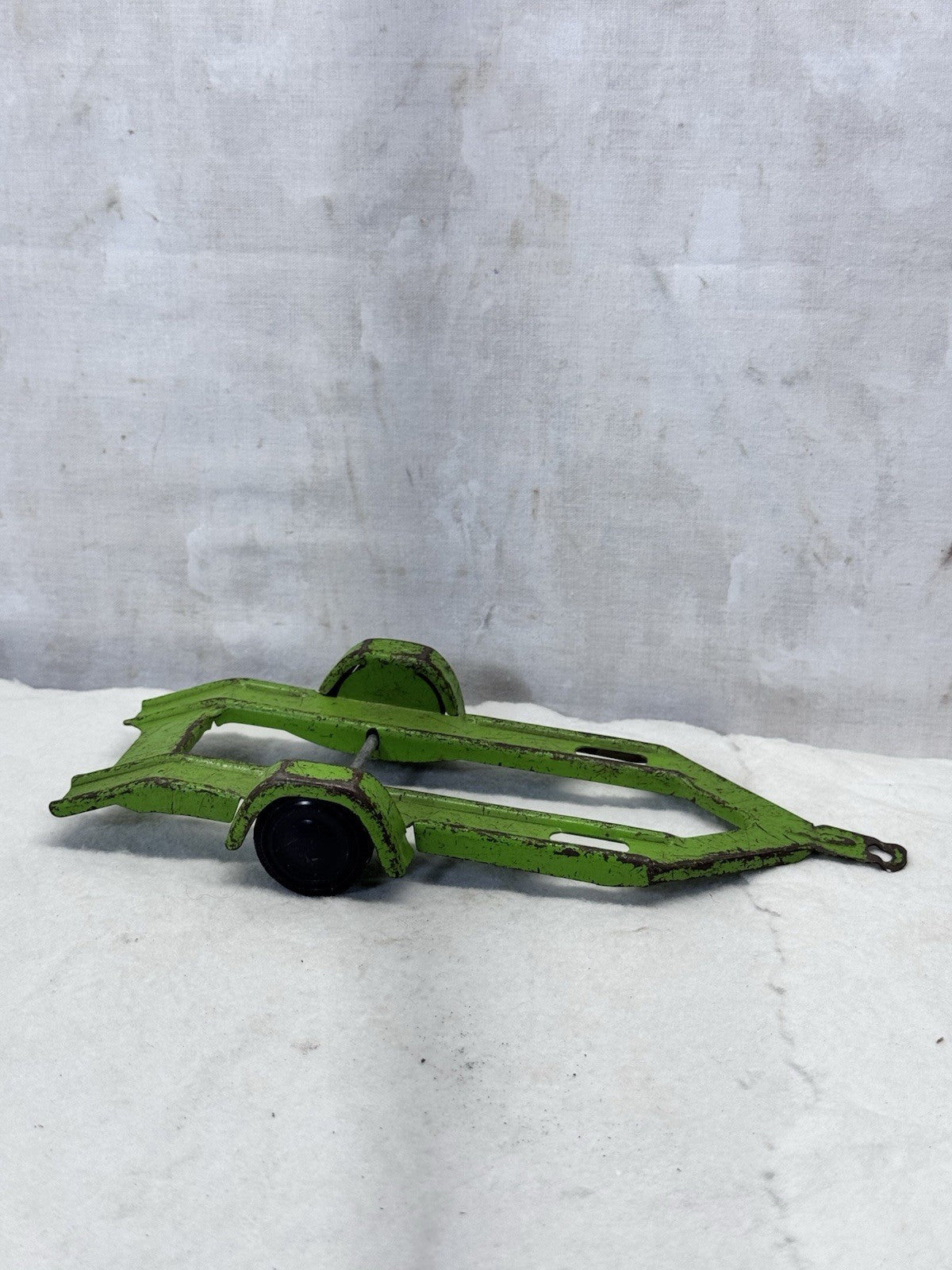 Green Metal Toy Trailer Vintage