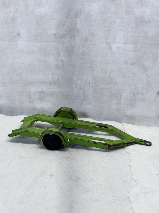 Green Metal Toy Trailer Vintage