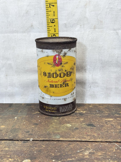 1000 Natural Process Beer Can Empty Vintage Rustic