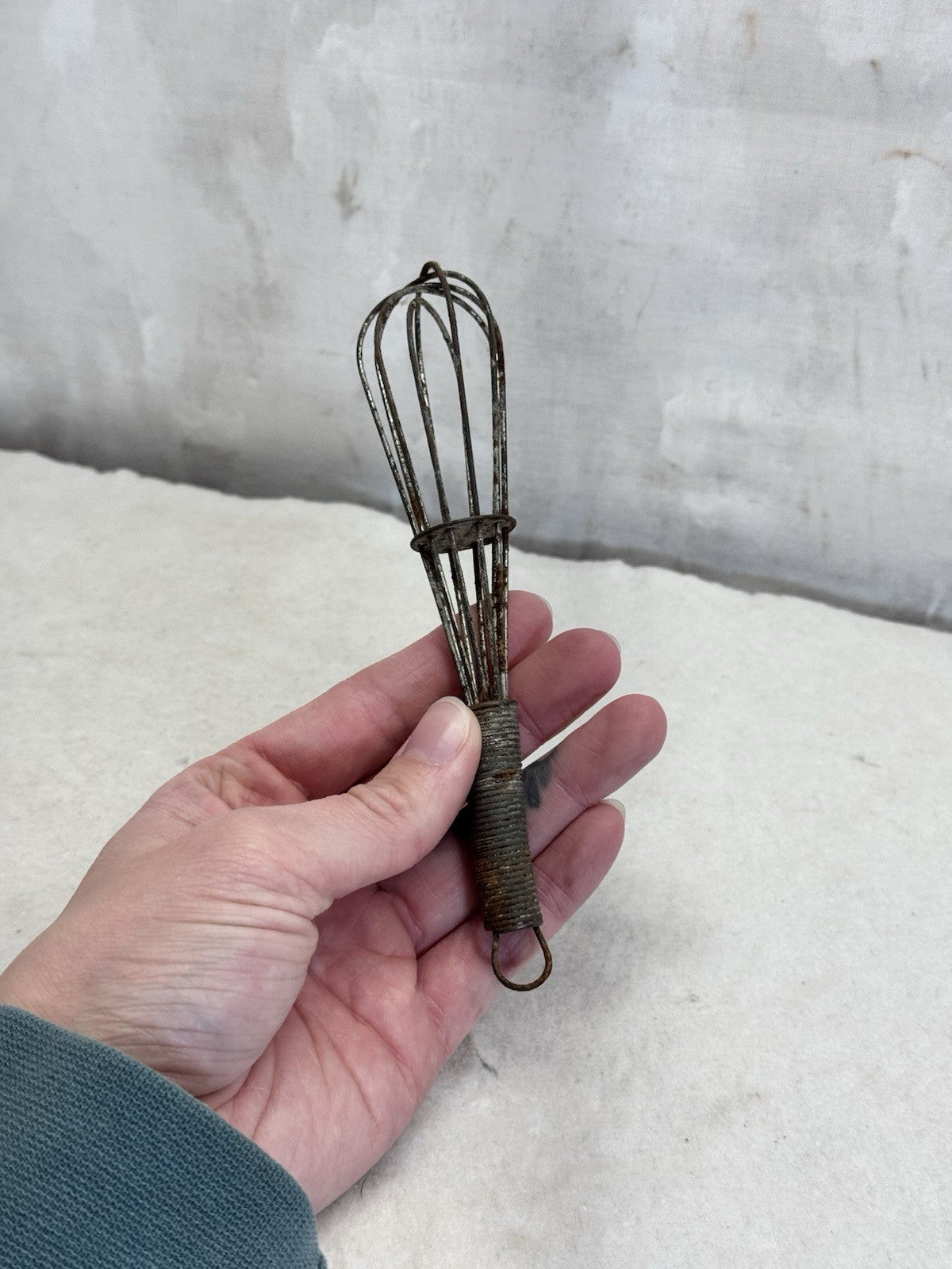 Mini Child’s Toy Kitchen Whisk Vintage Rustic