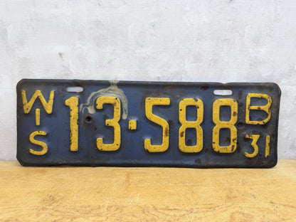 1931 Wisconsin License Plate #1132