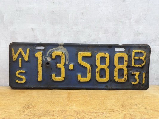 1931 Wisconsin License Plate #1132