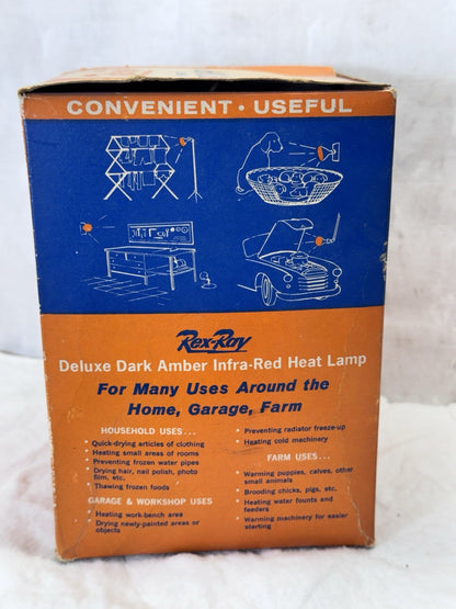 Rex-Ray Heated Lamp NOS Vintage Bulb 
