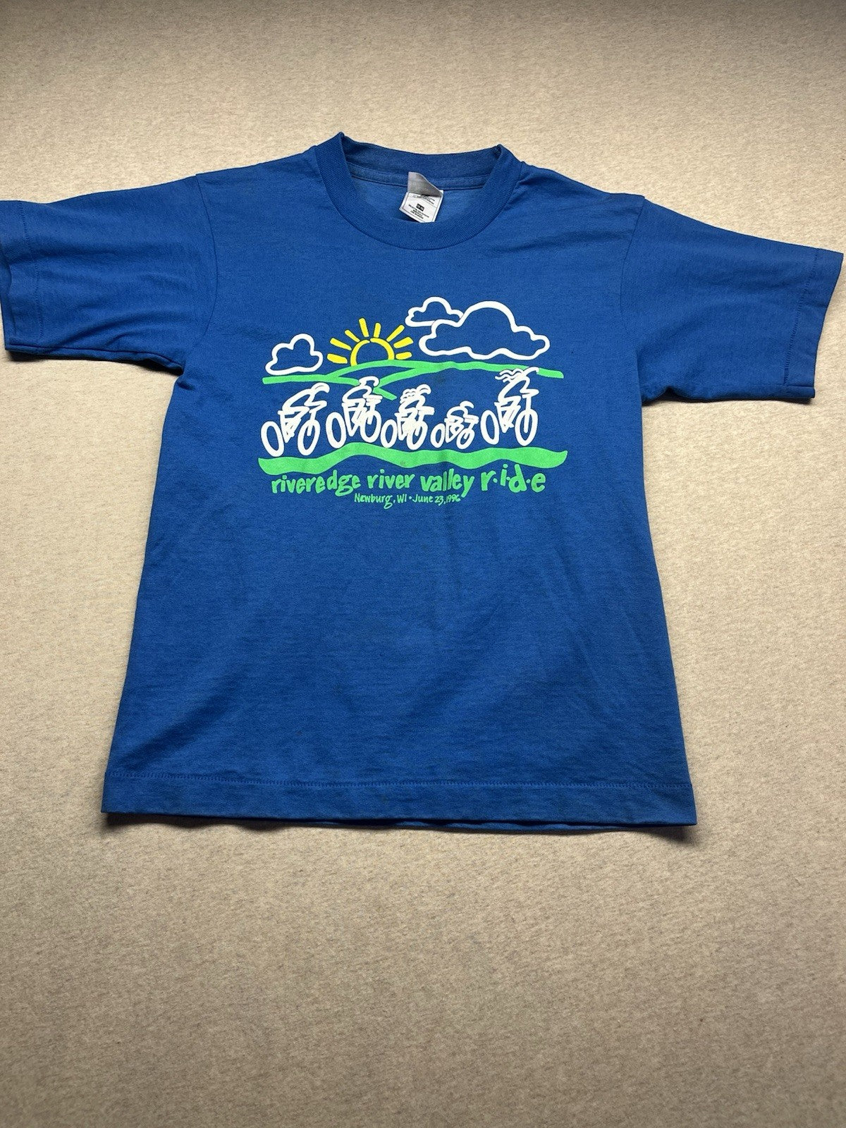 1990s Youth Blue Knit Tshirt
