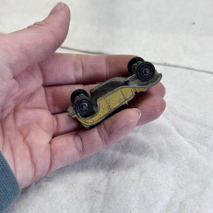 Vintage Tootsie Toy Roadster Yellow Car