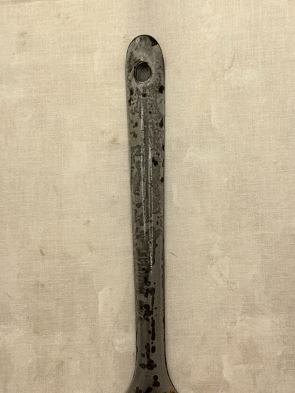 Grey Enamel Splatter Spatula Antique #1186