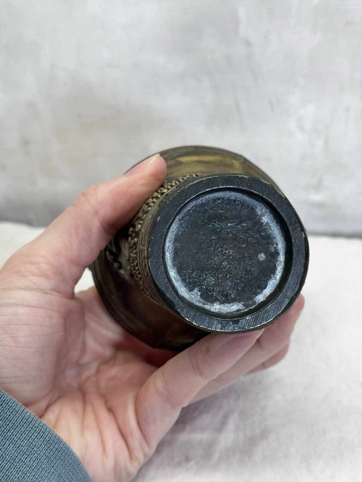 Vintage 1976 Bicentennial Celebration Brass Mortar & Pestle Rx Pharmacy