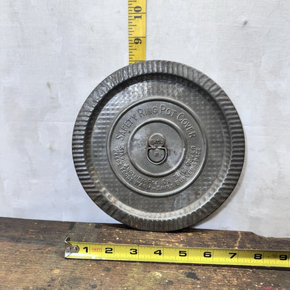 Safety Ring Pot Cover Vintage Metal