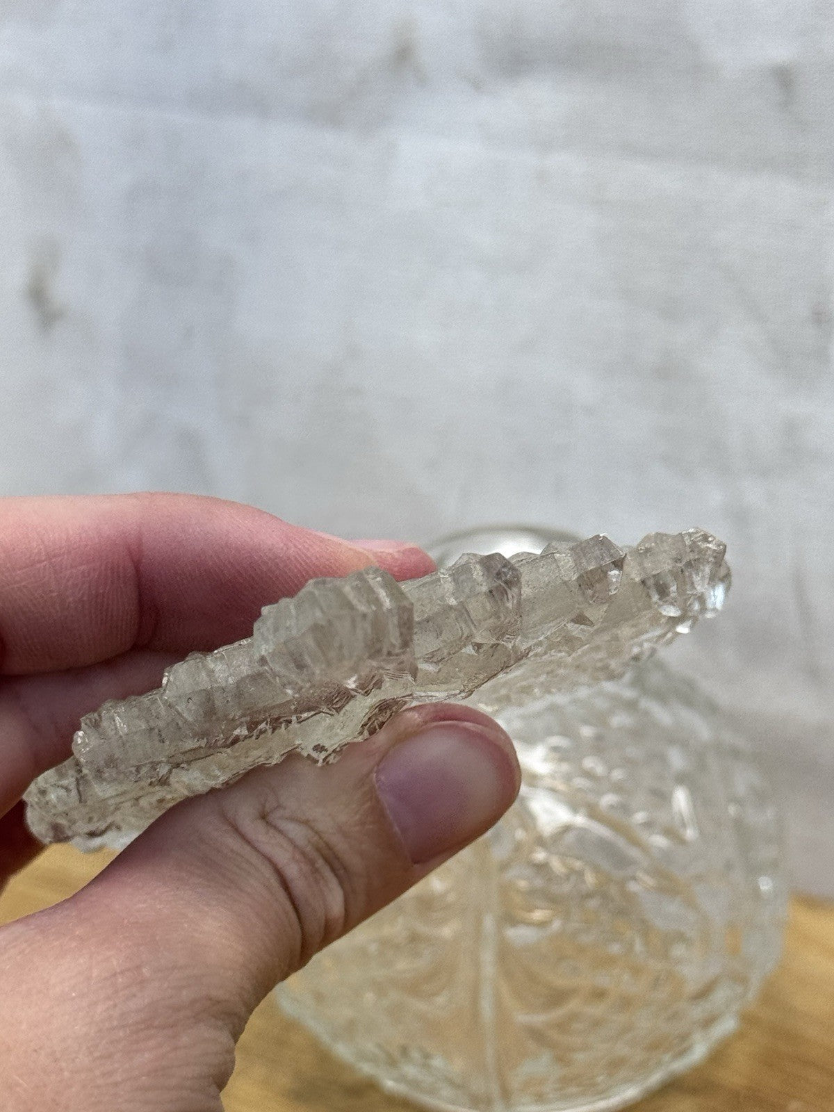 Crystal Clear Perfume Bottle Vtg #1460