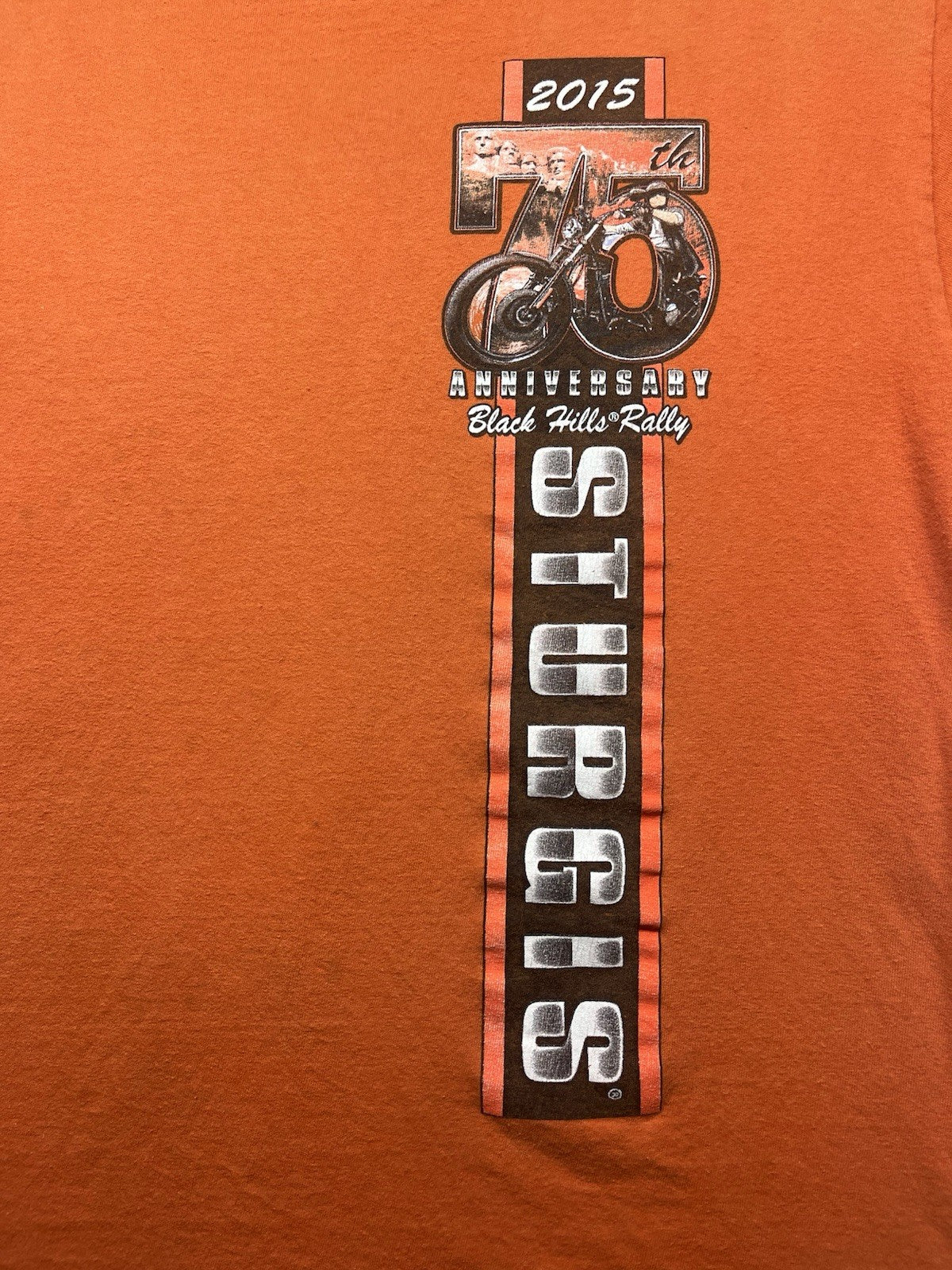 2015 Sturgis Black Hills Rally- South Dakota-Men's Large 75th Anniversary