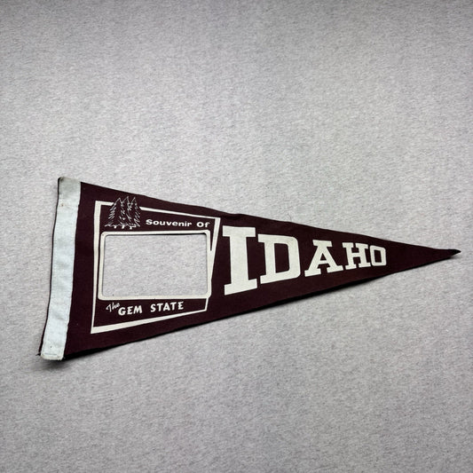Idaho Vintage Fabric Pennant Banner Flag Souvenir 