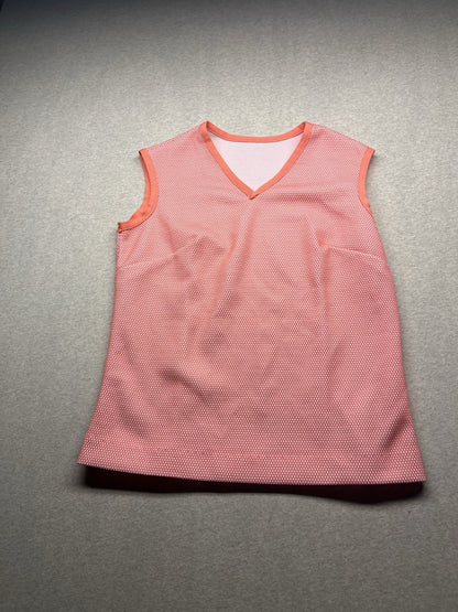 1960s Women’s Orange Knit Sleeveless Shirt