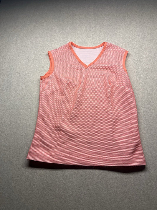 1960s Women’s Orange Knit Sleeveless Shirt