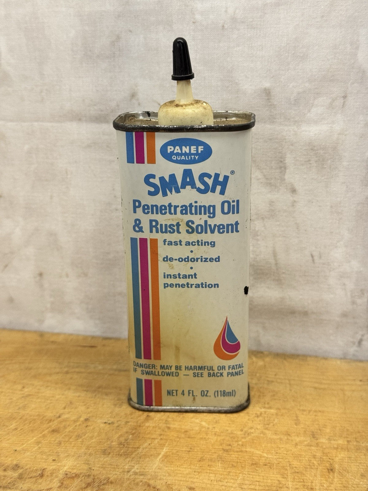 Smash Penetrating Oil & Rust Solvent Vtg Can Empty #1286