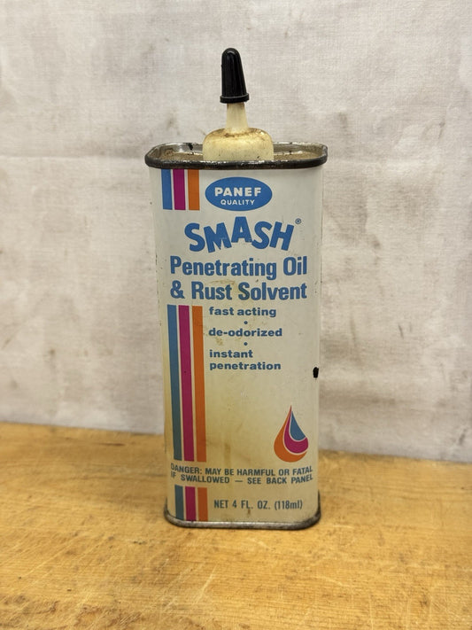 Smash Penetrating Oil & Rust Solvent Vtg Can Empty #1286