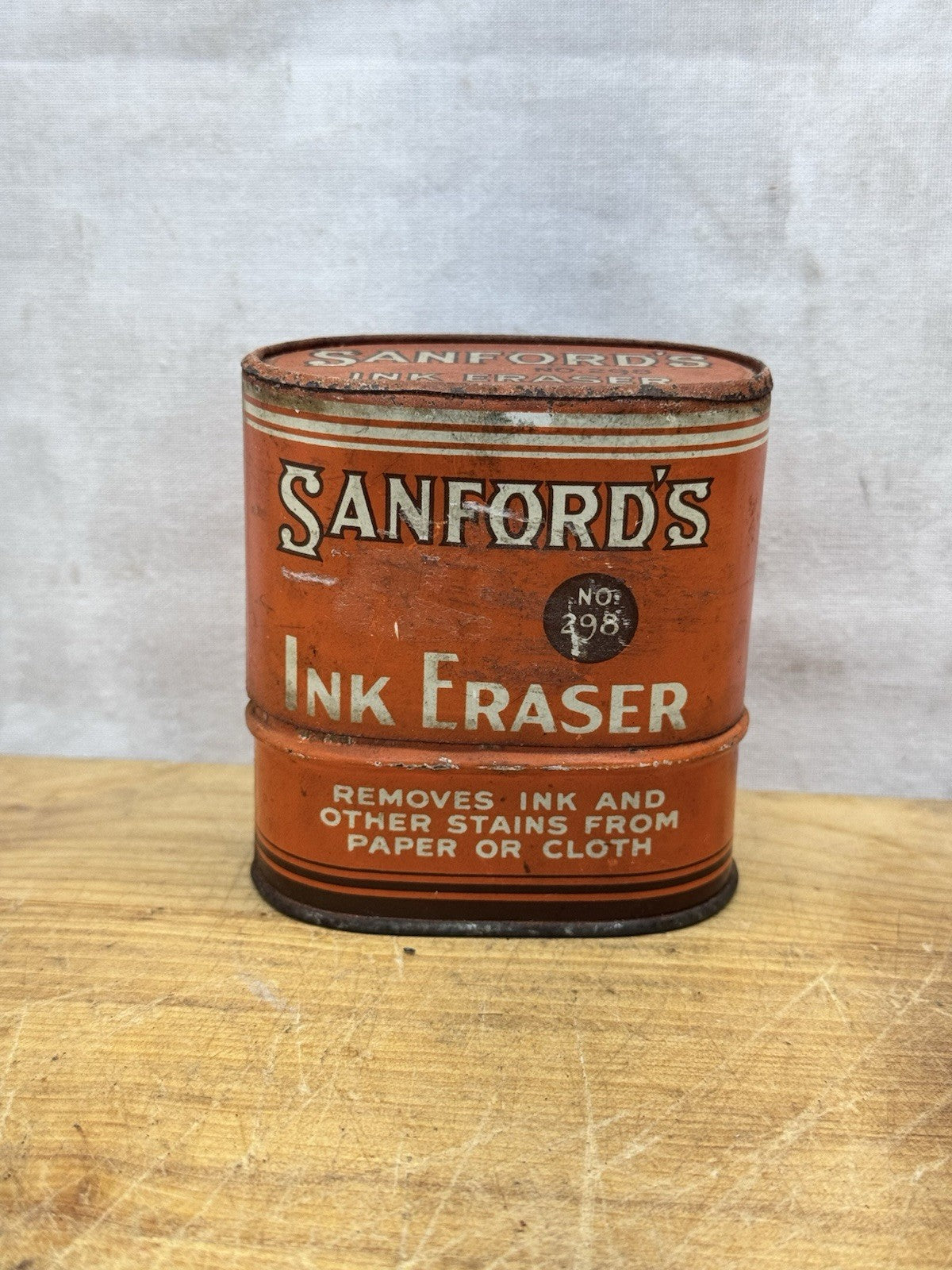 Sanford’s Ink Eraser No. 298 Tin Antique #1448