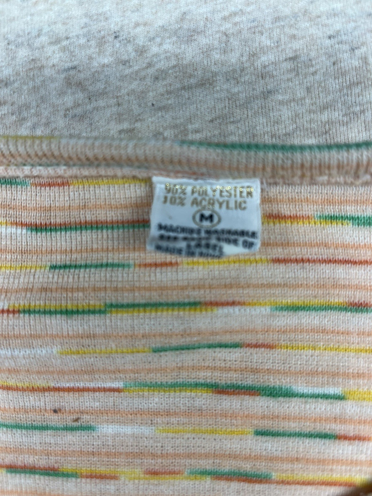 1960-70s Women’s Knit Stripe S Sleeve Top