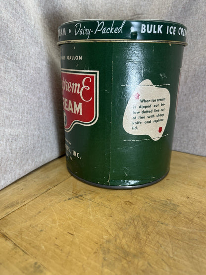 Pensupreme Vintage Ice cream Empty Tin & Cardboard 
