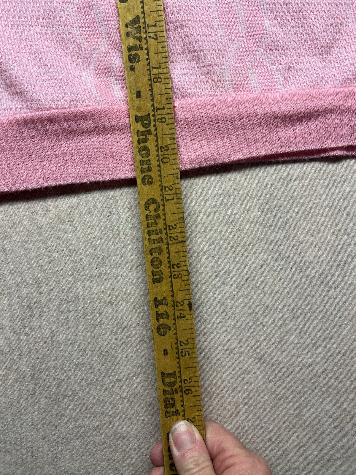 1970-80s Women’s Pink Striped S Sleeve Knit Top