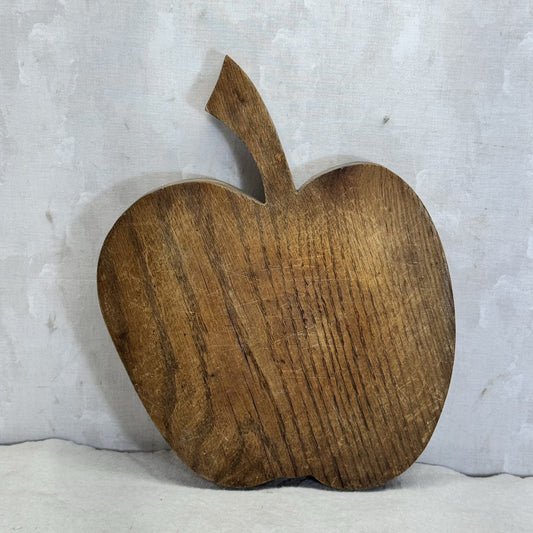 Vintage Apple Shape Wooden Cutting Board 