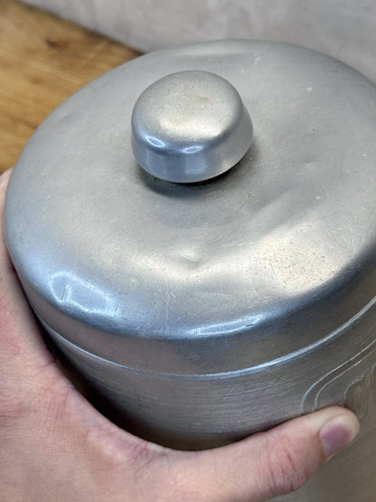 Heller Hostess Ware Coffee Silver Canister vtg #1291
