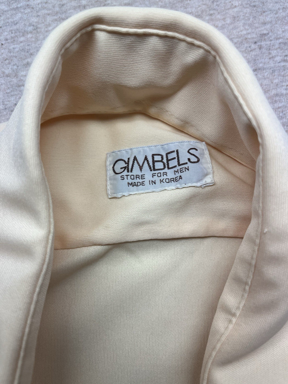 1980s Men’s Pale Yellow Shirt