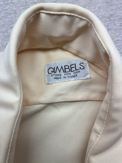 1980s Men’s Pale Yellow Shirt