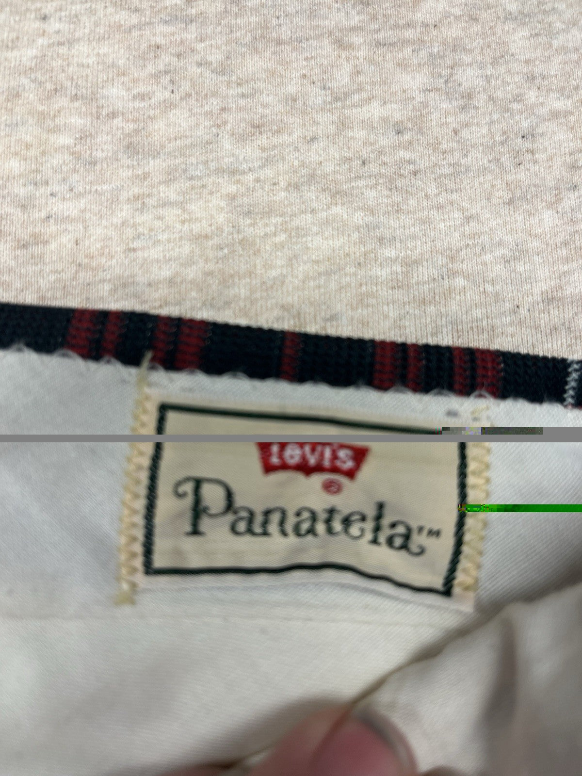 1970s Men’s Levi Red Plaid Knit Flared Pants