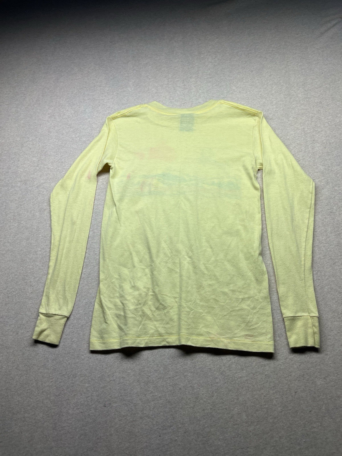 1980s Unisex Yellow L Sleeve Ocean Pacific Tshirt