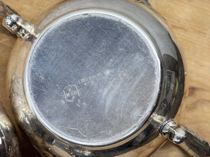 Silver Plated Cream And Sugar Set With Tray Antique #1261