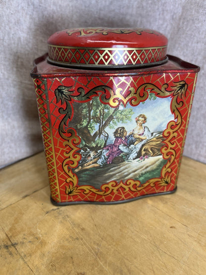 England Vintage Empty Tea Tin