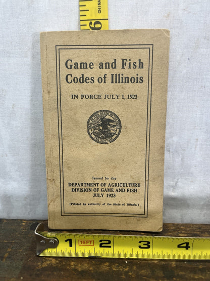 Game and Fish Codes of Illinois booklet 1923
