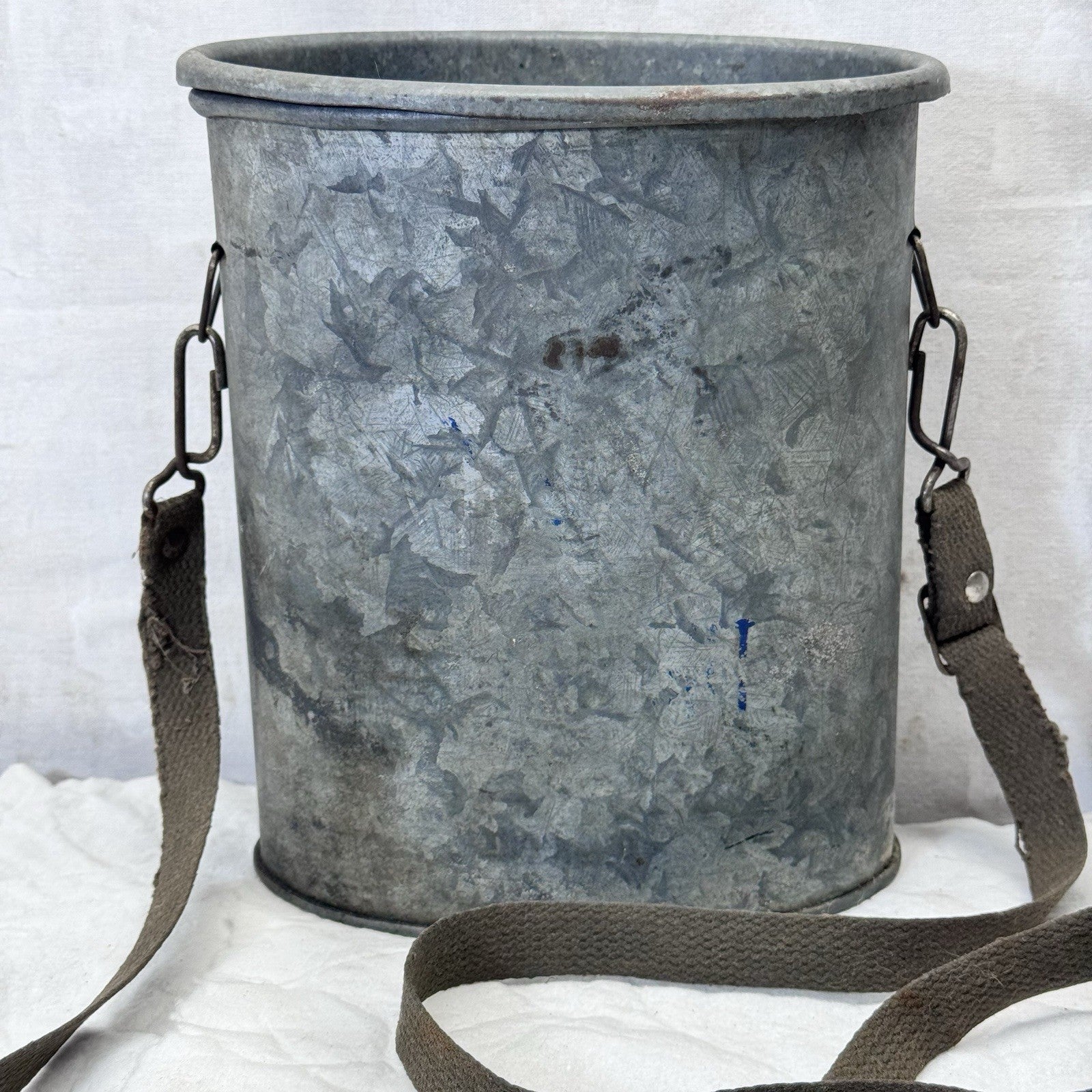 Vintage Small Strap Minnow Bucket Metal