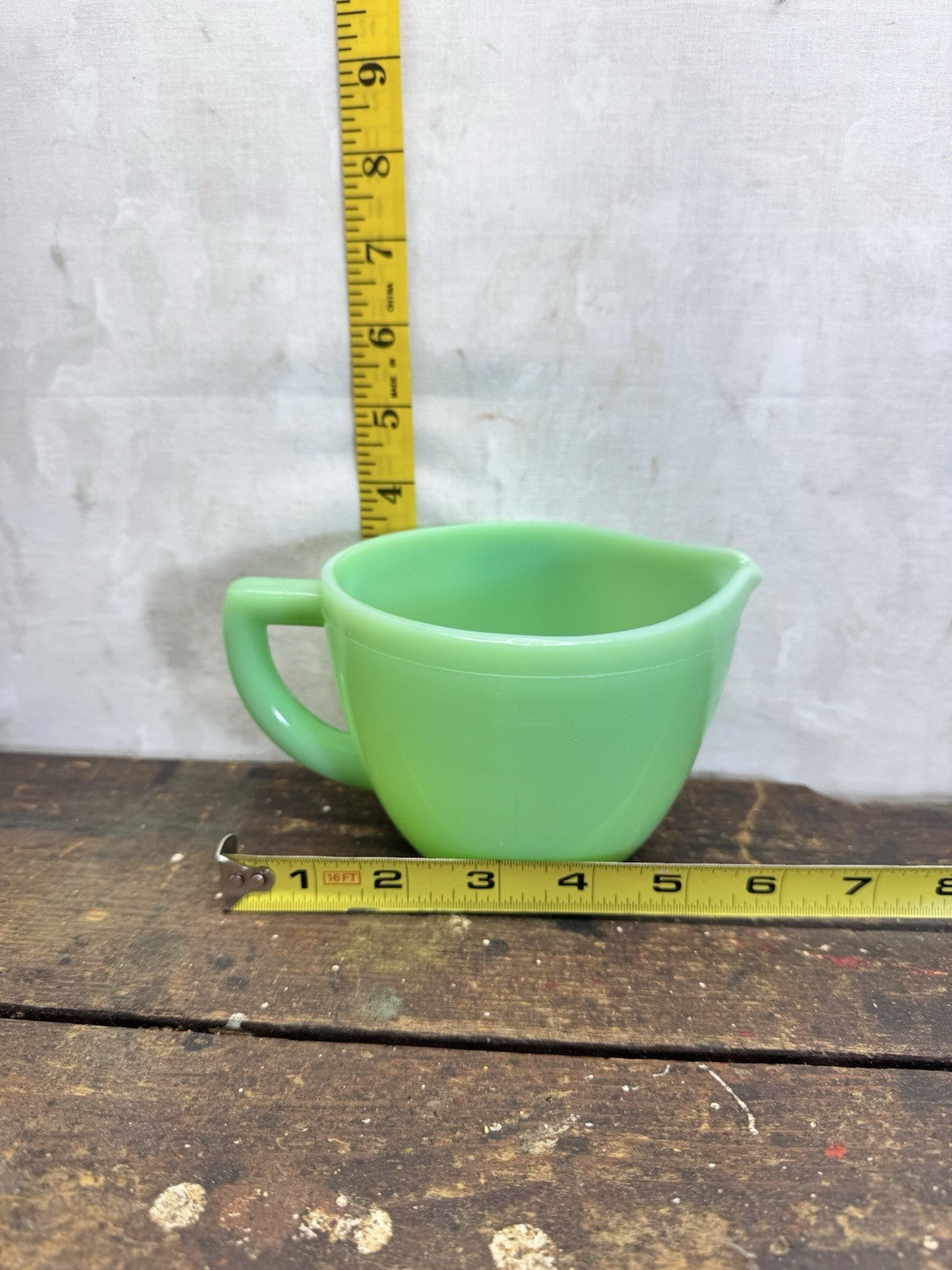 McKee Jadeite Green Measuring Glass Cup Vintage Glows