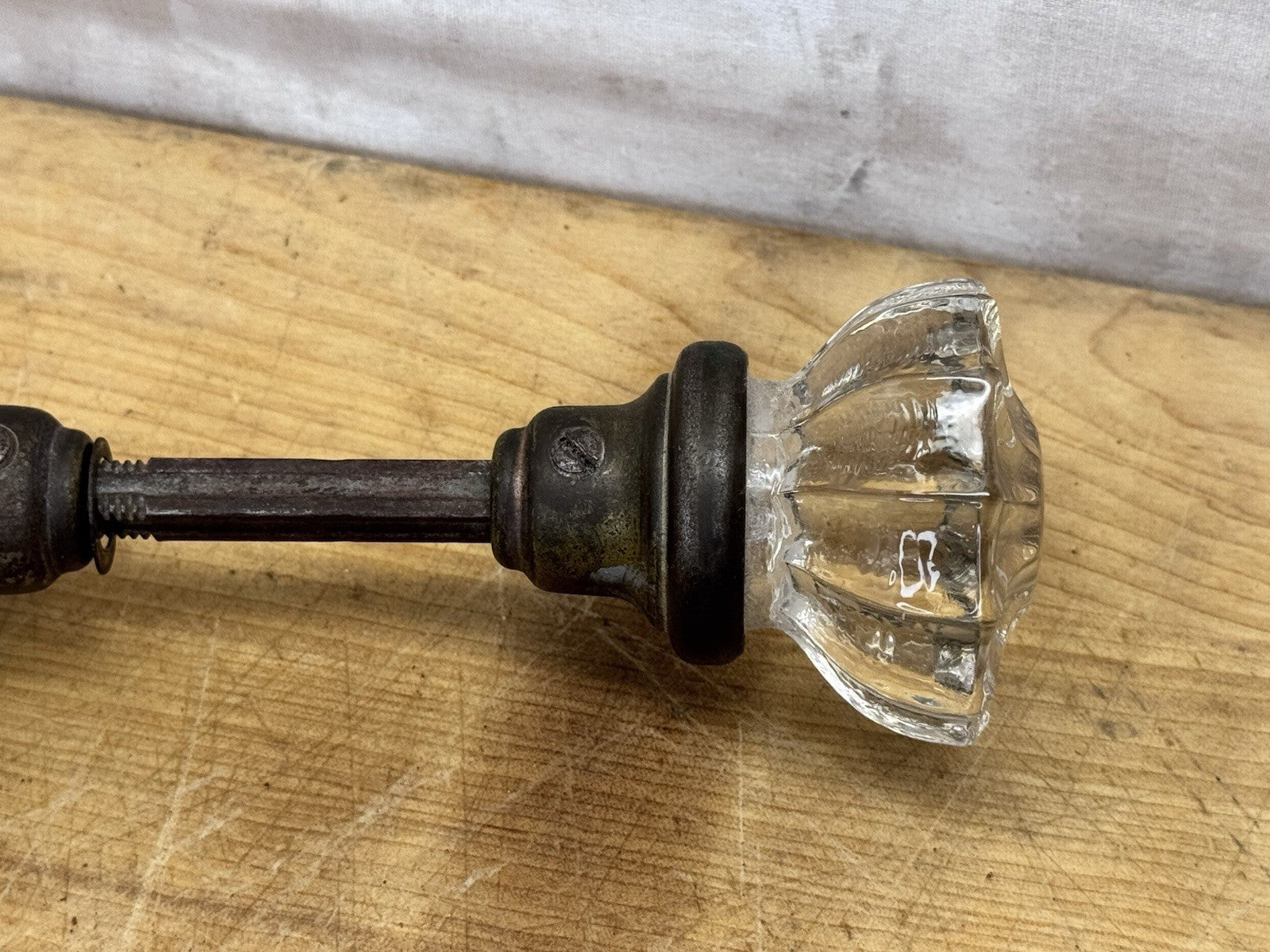 Antique Detailed Crystal Door Knob Set #1375